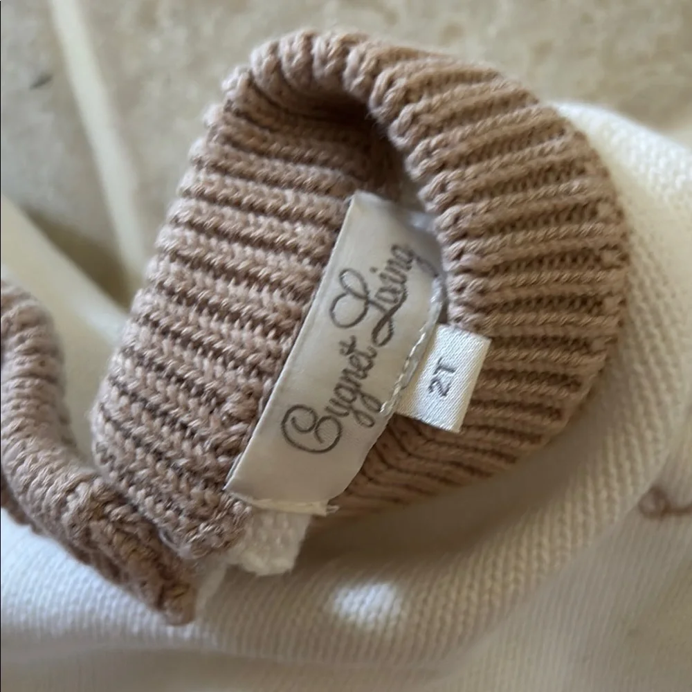 Copper Pearl Baby Romper in Cream and Tan